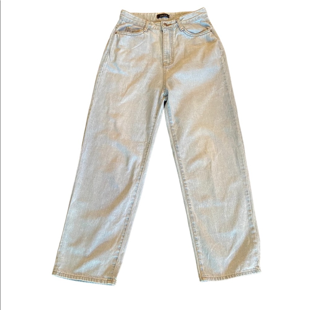 66 girls wide leg high rise jeans light wash mom jeans